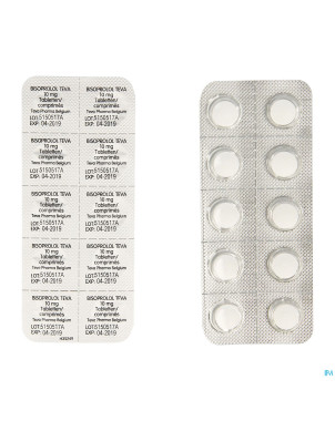 Bisoprolol teva 10mg tabl 100