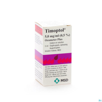 Timoptol ocumeter plus 0,5% 5ml 5,0mg/ml