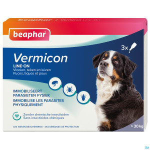 Beaphar vermicon line-on grand chien    3x4,5ml