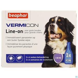 Beaphar vermicon line-on grand chien    3x4,5ml
