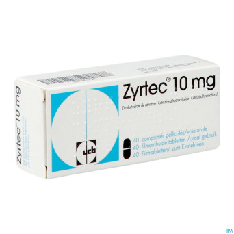 Zyrtec 10 mg comp pell 40 x 10 mg