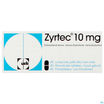 Zyrtec 10 mg comp pell 40 x 10 mg