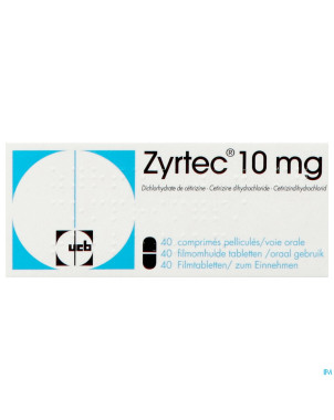 Zyrtec 10 mg comp pell 40 x 10 mg