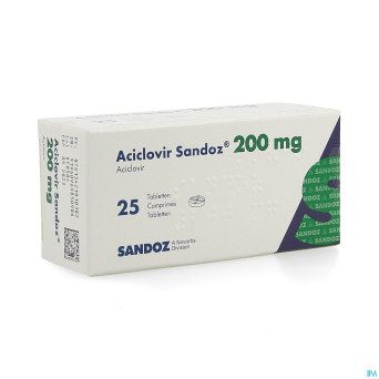 Aciclovir sandoz comp 25x200mg