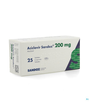 Aciclovir sandoz comp 25x200mg