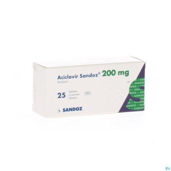 Aciclovir sandoz comp 25x200mg