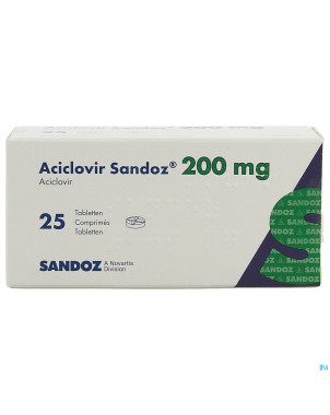 Aciclovir sandoz comp 25x200mg