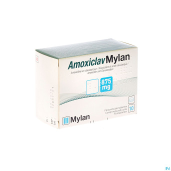 Amoxiclav mylan comp 10x875mg