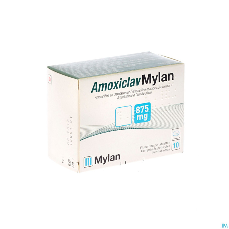 Amoxiclav mylan comp 10x875mg
