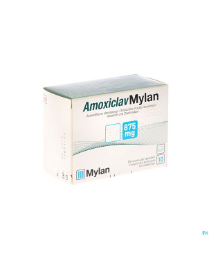 Amoxiclav mylan comp 10x875mg