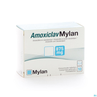 Amoxiclav mylan comp 10x875mg