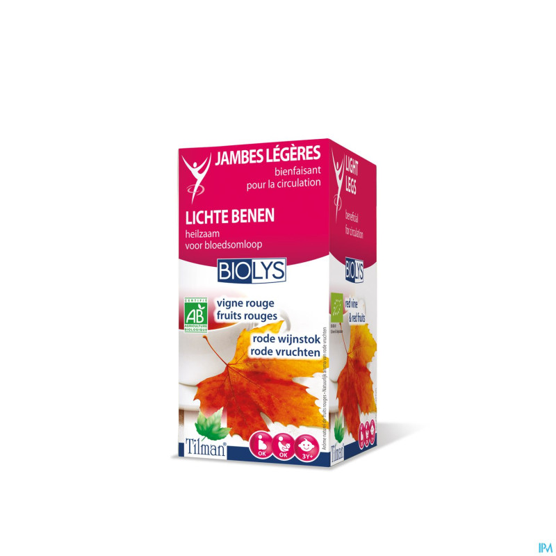 Biolys vigne rouge+fruits rouges   tea-bags 20