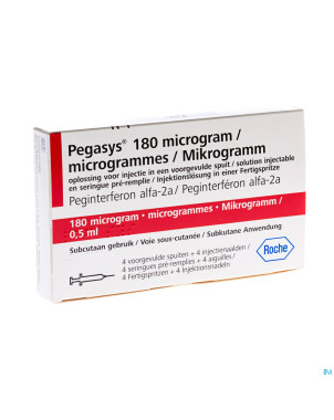 Pegasys 180mcg seringue preremplie  4x0,5ml