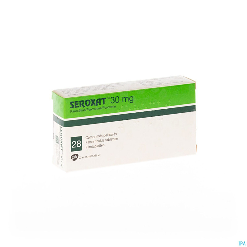 Seroxat glaxosmithkline comp 28 x 30 mg