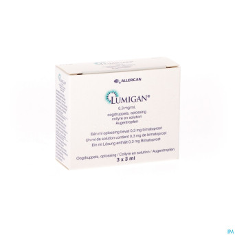 Lumigan collyre 0,3mg/1ml 3 x 3ml
