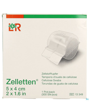 Zelletten tampons 5x4cm 300+dispens    13349