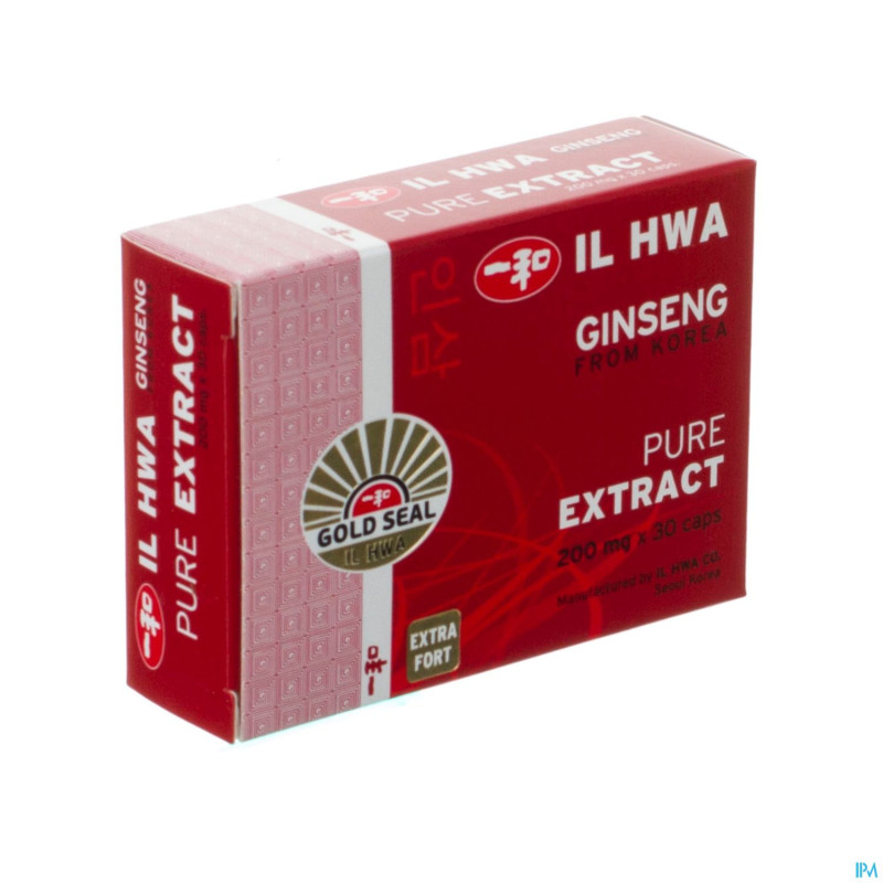 Ginseng il hwa extrait pur    gel  30 x 200mg