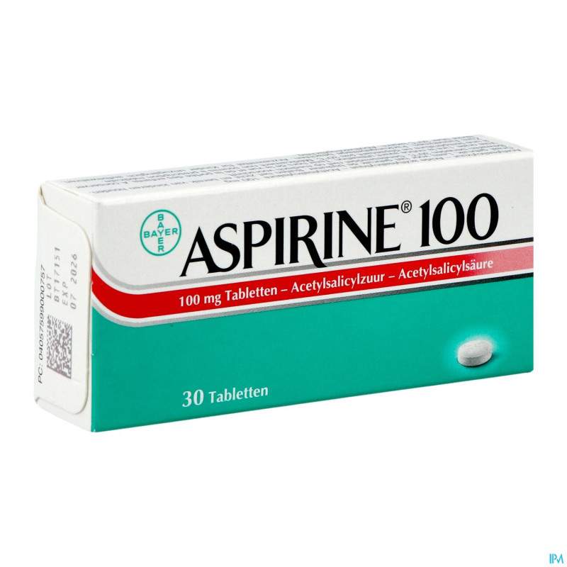 Aspirine 100 mg comp  30