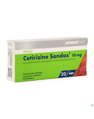 Cetirizine sandoz 10mg comp 20 x 10mg
