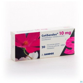 Cetirizine sandoz 10mg comp 20 x 10mg