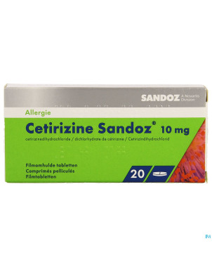 Cetirizine sandoz 10mg comp 20 x 10mg