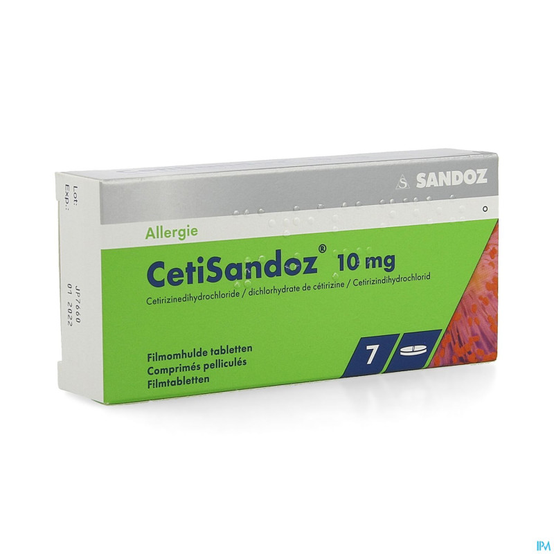 Cetisandoz sandoz comp  7 x 10 mg
