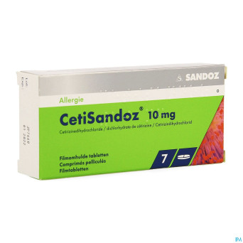 Cetisandoz sandoz comp  7 x 10 mg