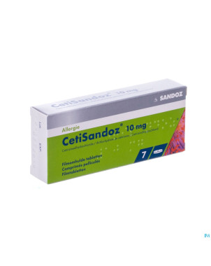 Cetisandoz sandoz comp  7 x 10 mg
