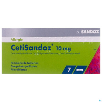 Cetisandoz sandoz comp  7 x 10 mg