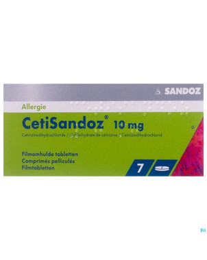 Cetisandoz sandoz comp  7 x 10 mg