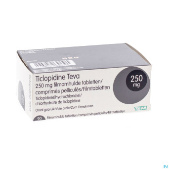 Ticlopidine teva 250 mg tabl.90
