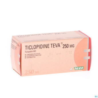 Ticlopidine teva 250 mg tabl.90