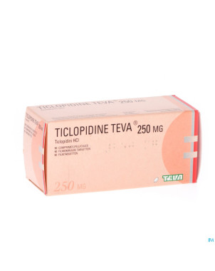 Ticlopidine teva 250 mg tabl.90