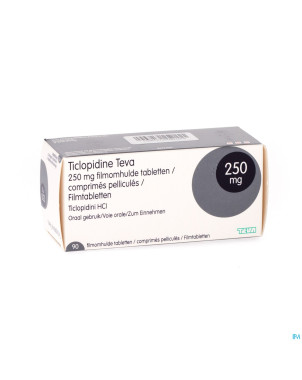 Ticlopidine teva 250 mg tabl.90