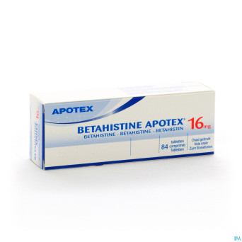 Betahistine apotex 16 mg tabl.  84 x 16 mg