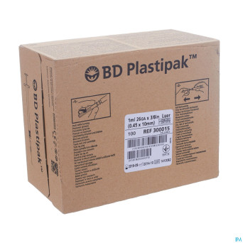 Bd plastipak ser.+aig. tuberculine 1ml+26g 3/8 100