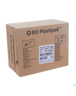 Bd plastipak ser.+aig. tuberculine 1ml+26g 3/8 100