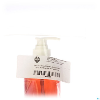 Flacon pet brun + dispenser    300ml pontos
