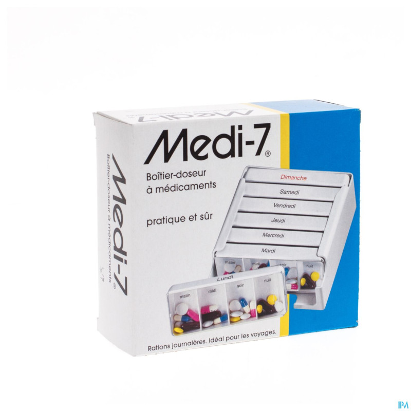 Boite medicaments semaine medi-7 plastique  pontos