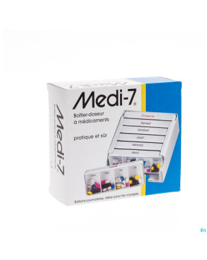Boite medicaments semaine medi-7 plastique  pontos