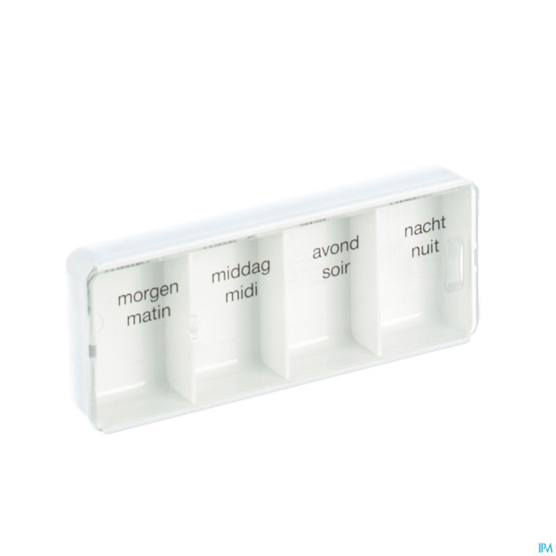 Boite medicaments 4 parts plastique    pontos