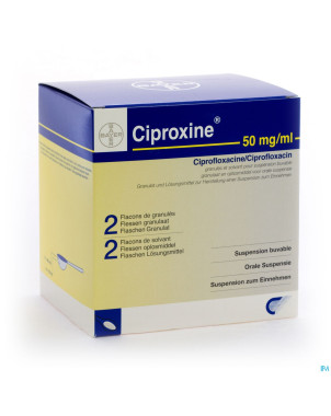 Ciproxine susp orale 2x100ml 250mg/5ml