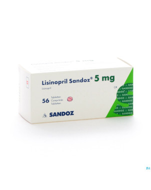Lisinopril sandoz  5mg tabl 56 x  5 mg