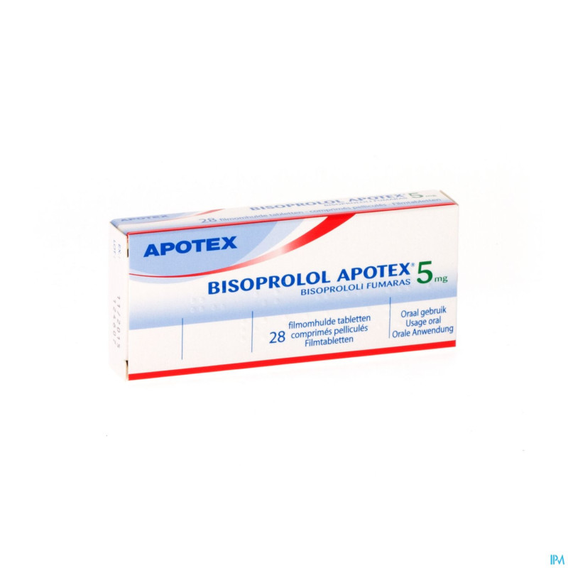 Bisoprolol apotex 5 mg comp pell sec  28