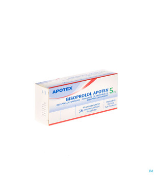 Bisoprolol apotex 5 mg comp pell sec  56