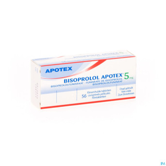 Bisoprolol apotex 5 mg comp pell sec  56