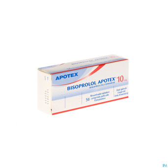 Bisoprolol apotex 10 mg comp pell sec 56