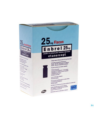 Enbrel 25mg 4 fl inj pdr sol inj 4 ser preremplies