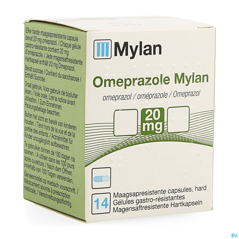 Omeprazol viatris 20mg caps 14