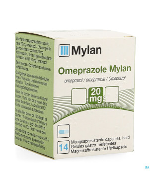 Omeprazol viatris 20mg caps 14